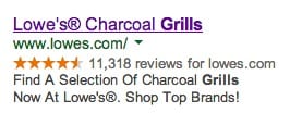 AdWords ad with a call to action