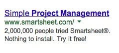 adwords ad with social proof