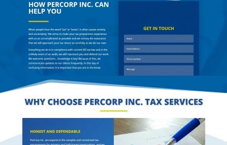 PerCorp Inc Tax Accounting