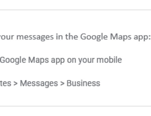 Google Maps is the new way for Businesses to respond to messages now that GMB is gone for good